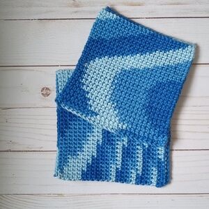 Handmade crocheted cotton pot holders. 2 pot holders in the set.